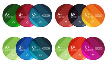 Yuvarlak seçeneği diyagramı şablonu için veri veya seçenekler kümesi