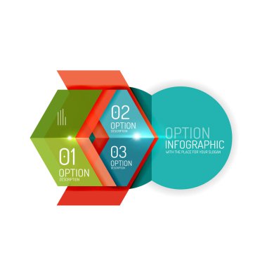 İnfographics için vektör geometrik arka plan şablonu