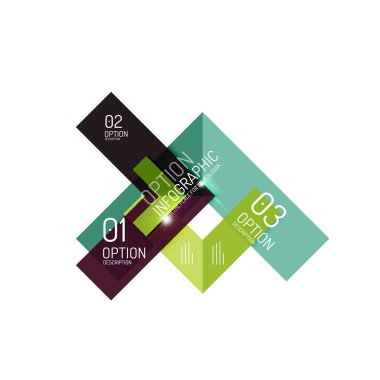 Yaratıcı kağıt geometrik iş Infographic arka plan şablonları