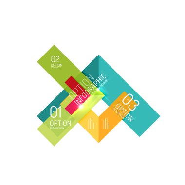 Yaratıcı kağıt geometrik iş Infographic arka plan şablonları