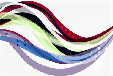 Zarif renkli dalga, çizgili