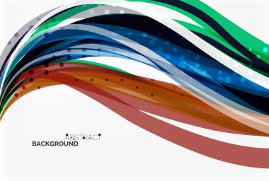 Zarif renkli dalga, çizgili