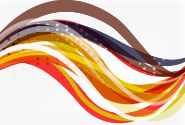 Zarif renkli dalga, çizgili