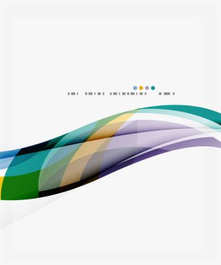 Modern geometrik dalgalı şekillerin üzerindeki ışık