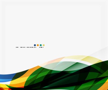 Modern geometrik dalgalı şekillerin üzerindeki ışık