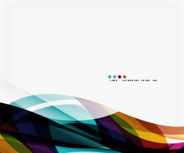 Renkli zarif dalga yaratıcı düzeni