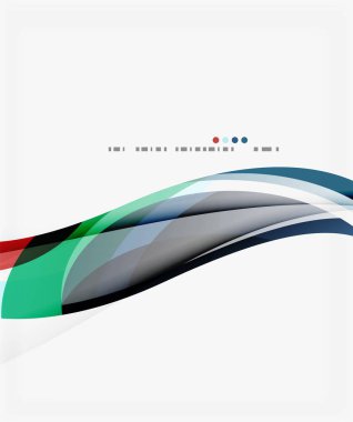 Renkli zarif dalga yaratıcı düzeni