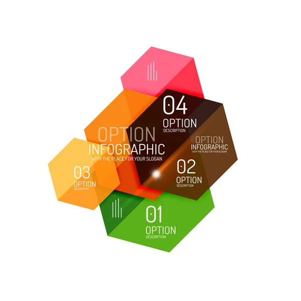 Plantillas de diseño de diseño de infografía de papel — Archivo Imágenes Vectoriales