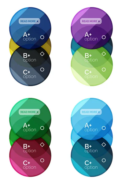 Conjunto de modelo de diagrama de opção redonda para seus dados ou opções —  Vetores de Stock
