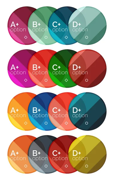 Ensemble de modèle de diagramme d'options rondes pour vos données ou options — Image vectorielle