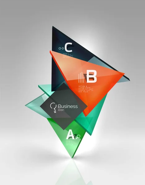 3D nowoczesny skład trójkąta — Wektor stockowy