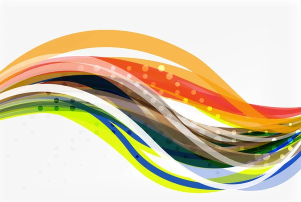 Elegantní barevná vlna, pruhy — Stockový vektor
