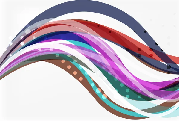 Eleganta färgstarka wave, ränder — Stock vektor