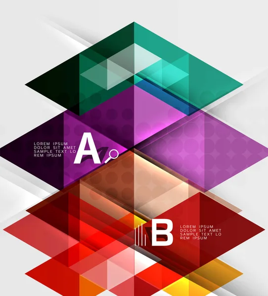 Infographic sjabloon - driehoek tegels achtergrond — Stockvector