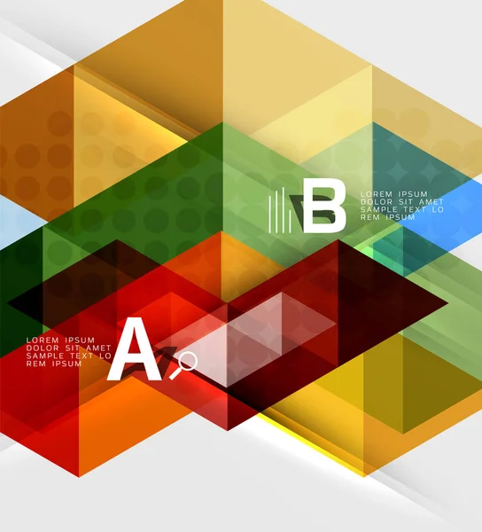 Infographic sjabloon - driehoek tegels achtergrond — Stockvector