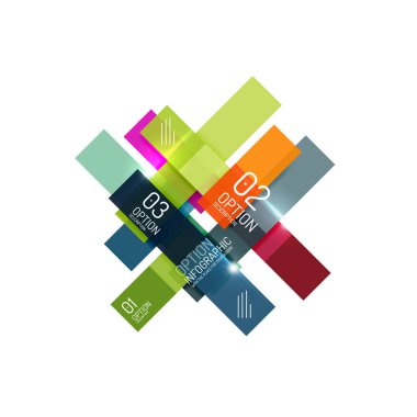 Geometrik modern Infographic seçenekler şablonları