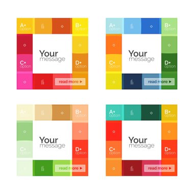 Vektör renk çizgili infographics şablonları