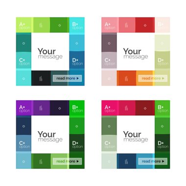 Vektör renk çizgili infographics şablonları