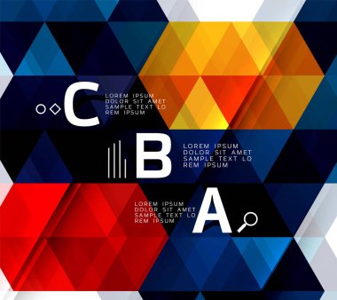 Vektör Infographic üçgenler