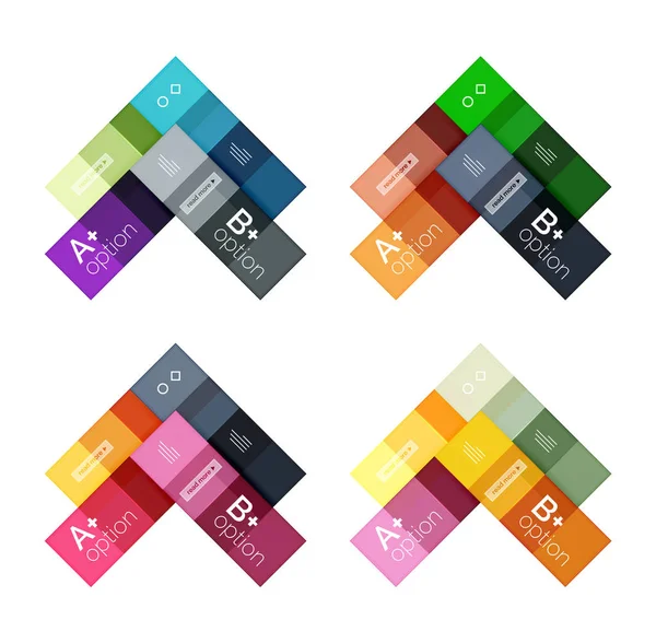 Plantillas de infografías de rayas de color vectoriales — Archivo Imágenes Vectoriales