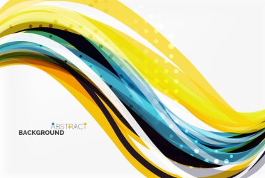 Zarif renkli dalga, çizgili