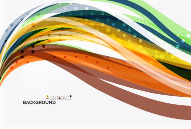 Zarif renkli dalga, çizgili