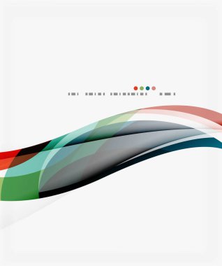 Renkli zarif dalga yaratıcı düzeni