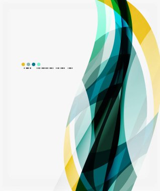 Renkli zarif dalga yaratıcı düzeni