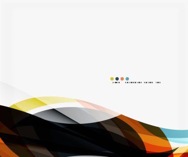 Renkli zarif dalga yaratıcı düzeni