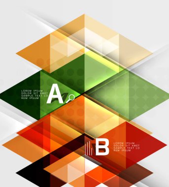 Şeffaf üçgen çini afiş