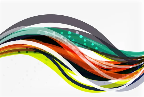 Elegantní barevná vlna, pruhy — Stockový vektor