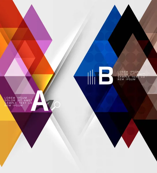 Banner de infografía geométrica triangular — Vector de stock