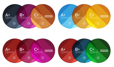 Küme seçenekleri ile yuvarlak Infographic afiş