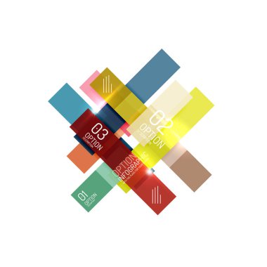 Metin ve seçenekleri ile geometrik soyut kompozisyon