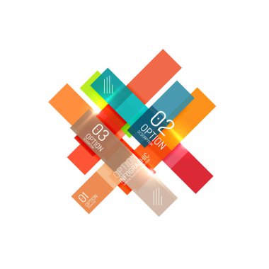 Metin ve seçenekleri ile geometrik soyut kompozisyon