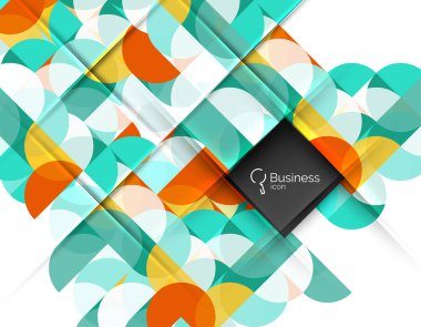 Vektör daire ve üçgen arka plan