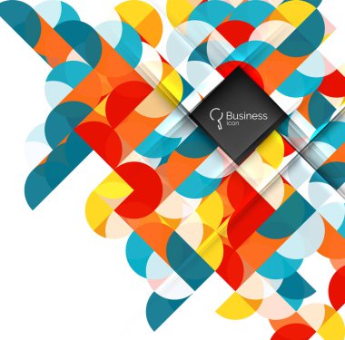 Vektör daire ve üçgen arka plan