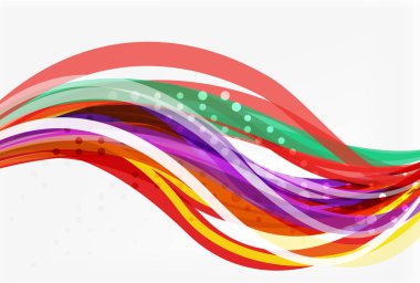 Zarif renkli dalga, çizgili