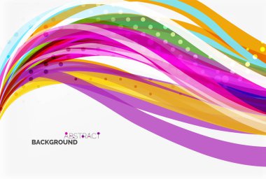 Zarif renkli dalga, çizgili