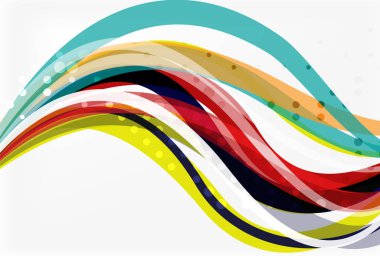 Zarif renkli dalga, çizgili