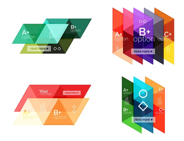 Uppsättning vektor triangel geometriska infographic — Stock vektor