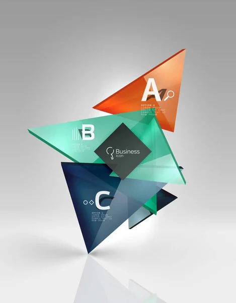 Vector triângulo 3d fundo abstrato — Vetor de Stock