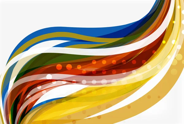Elégante vague colorée, rayures — Image vectorielle