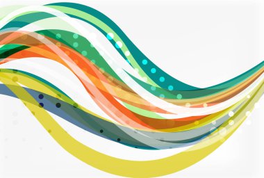 Zarif renkli dalga, çizgili