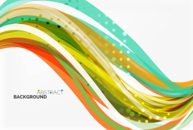 Zarif renkli dalga, çizgili