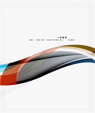 Renkli zarif dalga yaratıcı düzeni