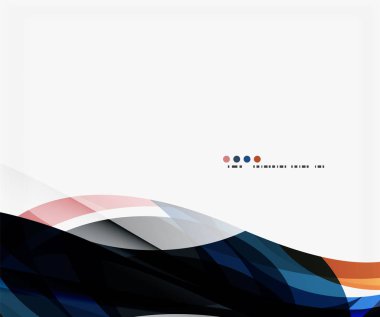 Renkli zarif dalga yaratıcı düzeni