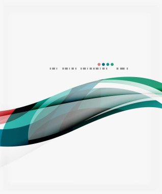 Renkli zarif dalga yaratıcı düzeni