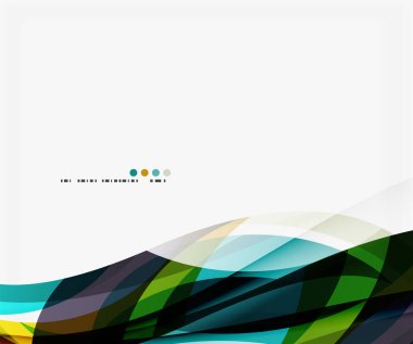 Renkli zarif dalga yaratıcı düzeni