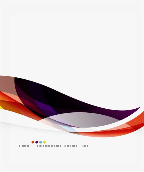 Colorato elegante onda layout creativo — Vettoriale Stock